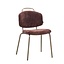Chaise de salle à manger Pam velours brun