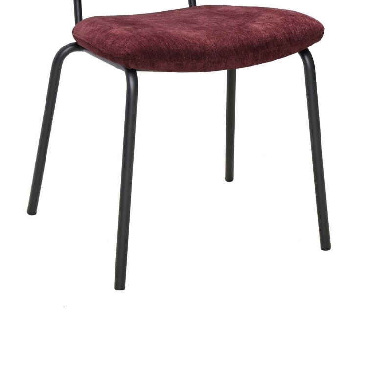 Chaise de salle à manger Pam velours violet