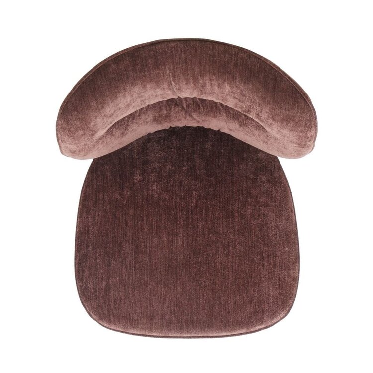 Chaise de salle à manger Rosa velours brun