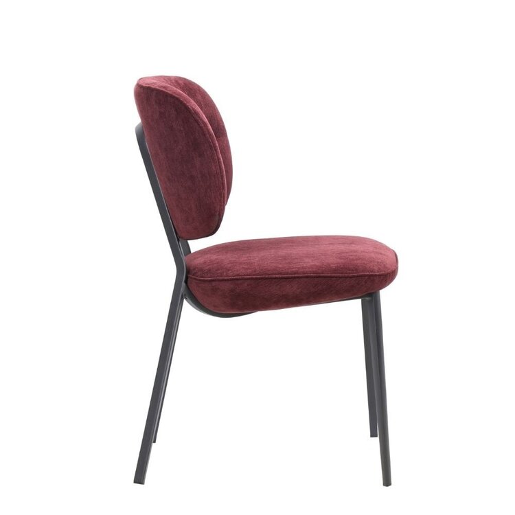 Chaise de salle à manger Rosa velours violet