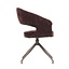 Chaise de salle à manger Suzie velours brun