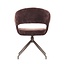 Chaise de salle à manger Suzie velours brun