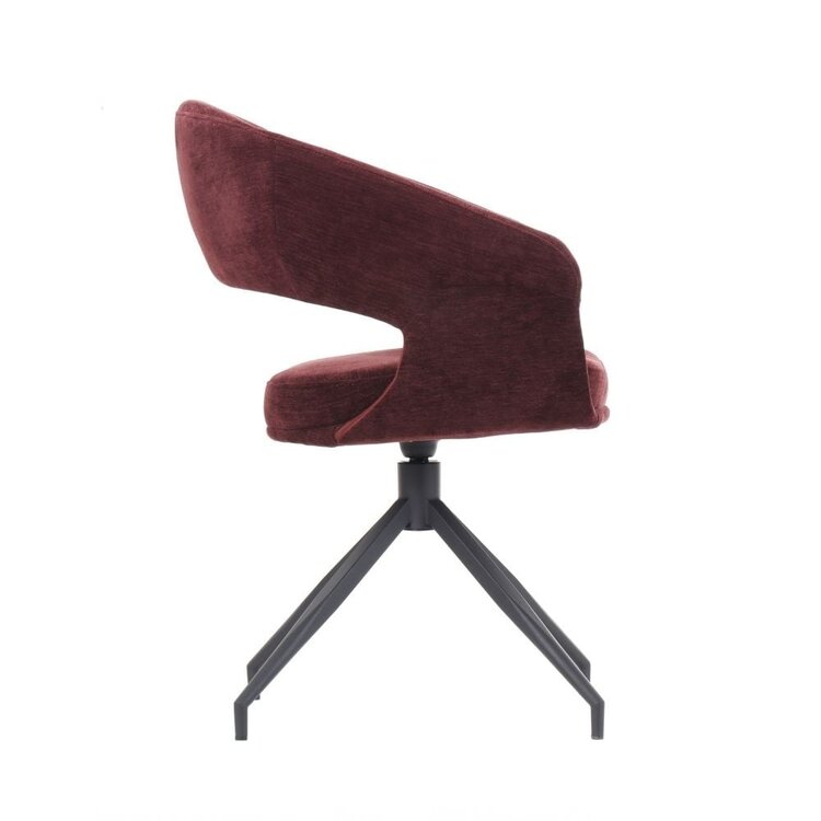 Chaise de salle à manger Suzie velours violet