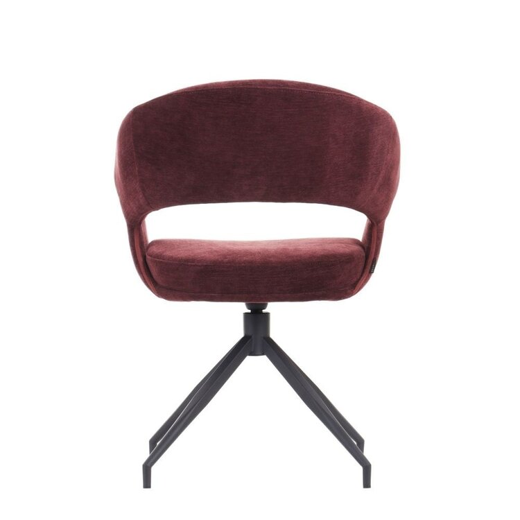 Chaise de salle à manger Suzie velours violet