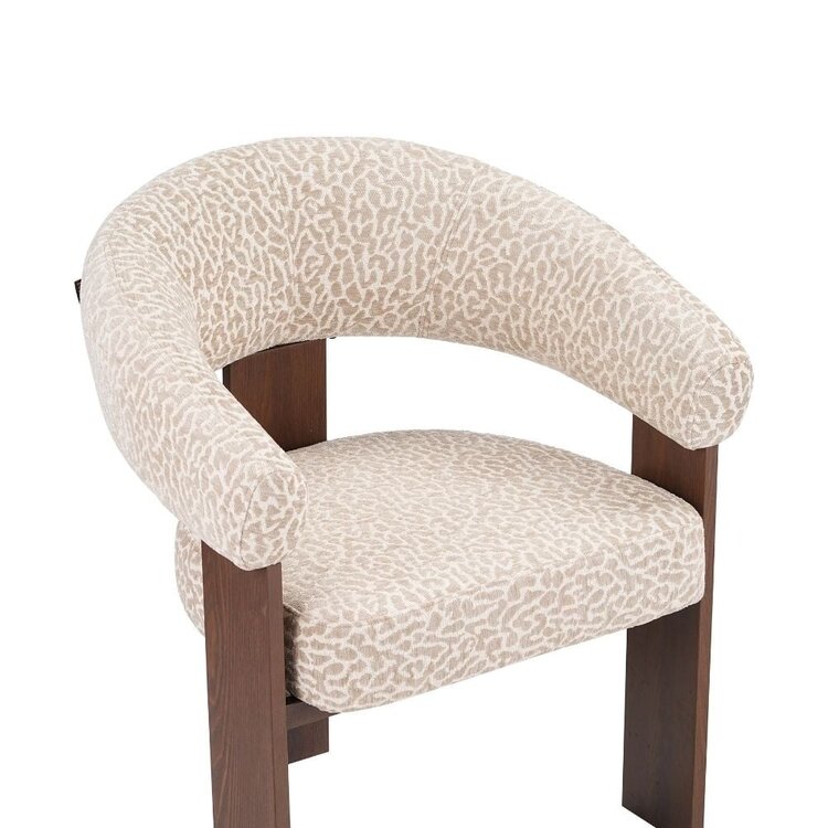 Fauteuil Liva leopard taupe