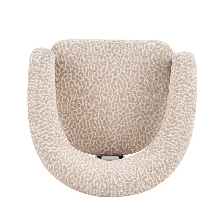 Fauteuil Liva leopard taupe