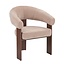 Fauteuil Liva velours beige