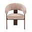 Fauteuil Liva velours beige