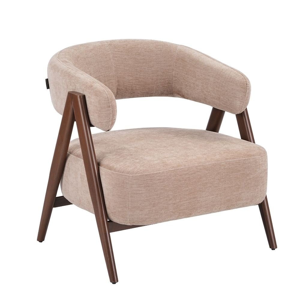 Fauteuil Yasmin velours beige