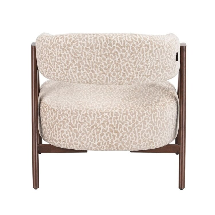 Fauteuil Yasmin leopard taupe