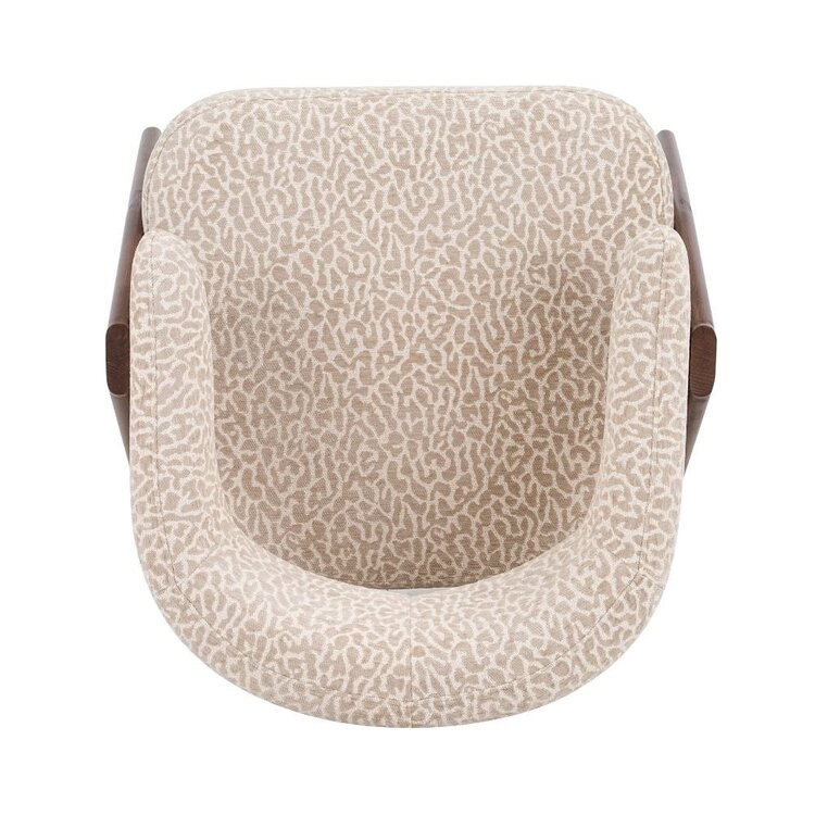 Fauteuil Yasmin leopard taupe