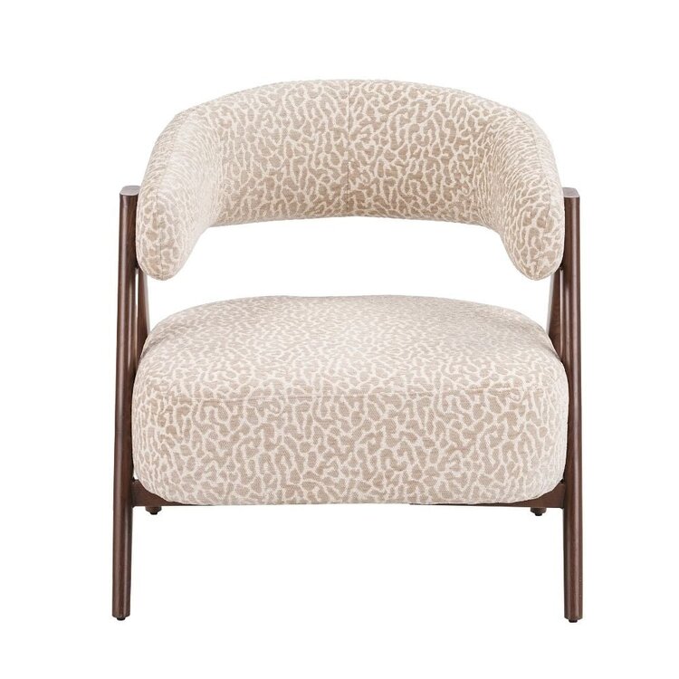 Fauteuil Yasmin leopard taupe