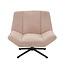 Fauteuil Mara pivotant velours beige