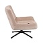 Fauteuil Mara pivotant velours beige