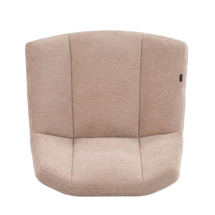 Fauteuil Mara pivotant velours beige