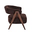 Fauteuil Yasmin velours brun
