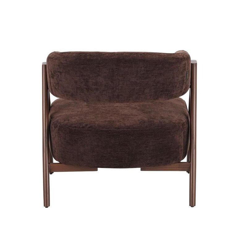 Fauteuil Yasmin velours brun