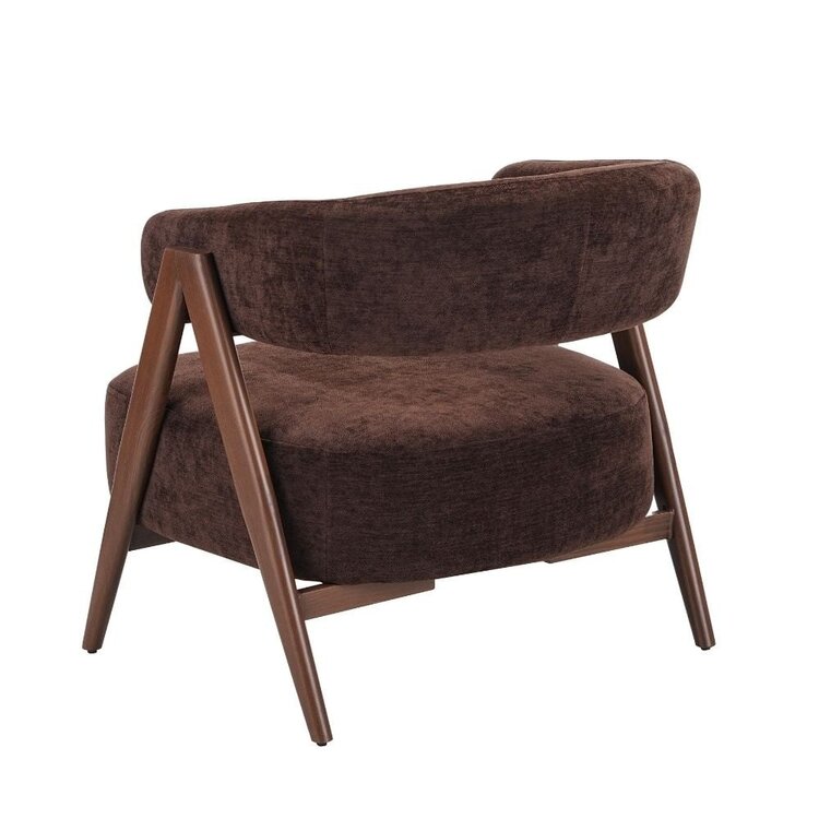 Fauteuil Yasmin velours brun