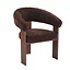 Fauteuil Liva velours brun