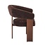 Fauteuil Liva velours brun