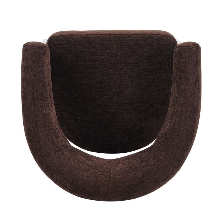 Fauteuil Liva velours brun