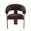 Fauteuil Liva velours brun