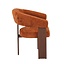 Fauteuil Liva velours jaune ocre