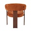 Fauteuil Liva velours jaune ocre