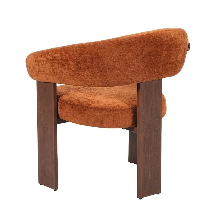 Fauteuil Liva velours jaune ocre