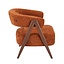 Fauteuil Yasmin velours ocre
