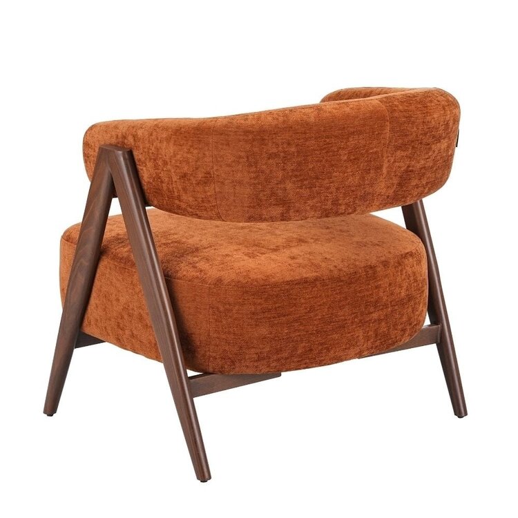 Fauteuil Yasmin velours ocre