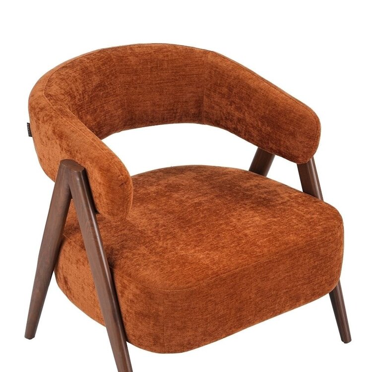 Fauteuil Yasmin velours ocre