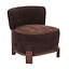 Fauteuil Bliss velours brun