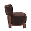 Fauteuil Bliss velours brun