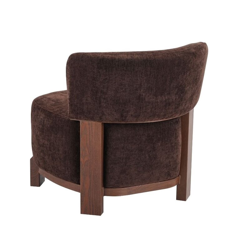 Fauteuil Bliss velours brun