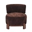 Fauteuil Bliss velours brun