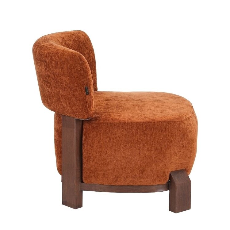 Fauteuil Bliss velours ocre