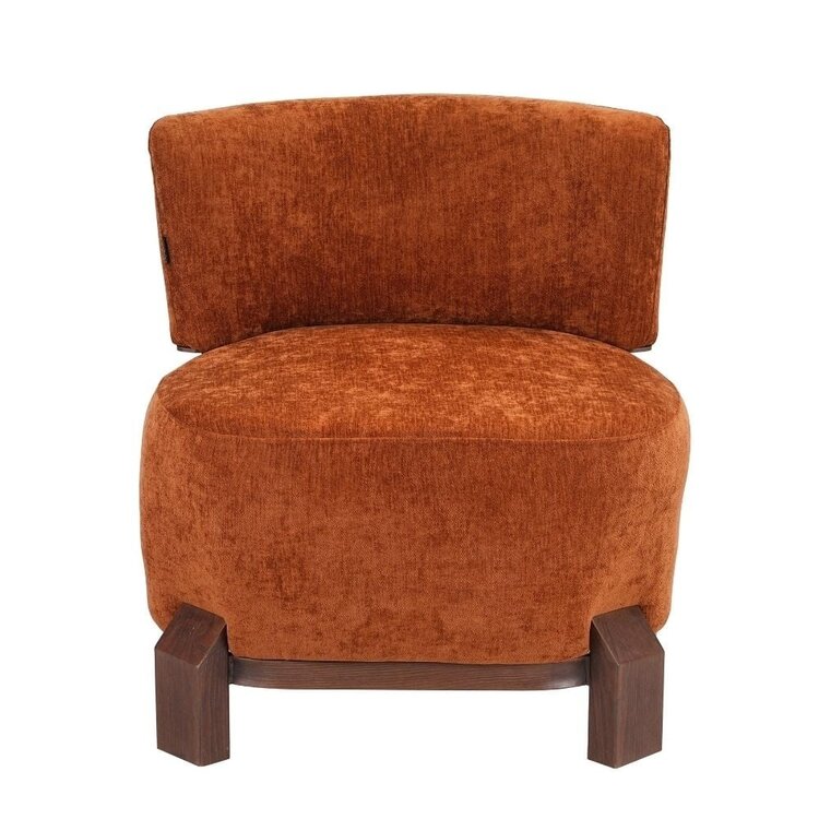 Fauteuil Bliss velours ocre