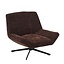 Fauteuil Mara pivotant velours brun