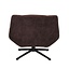Fauteuil Mara pivotant velours brun