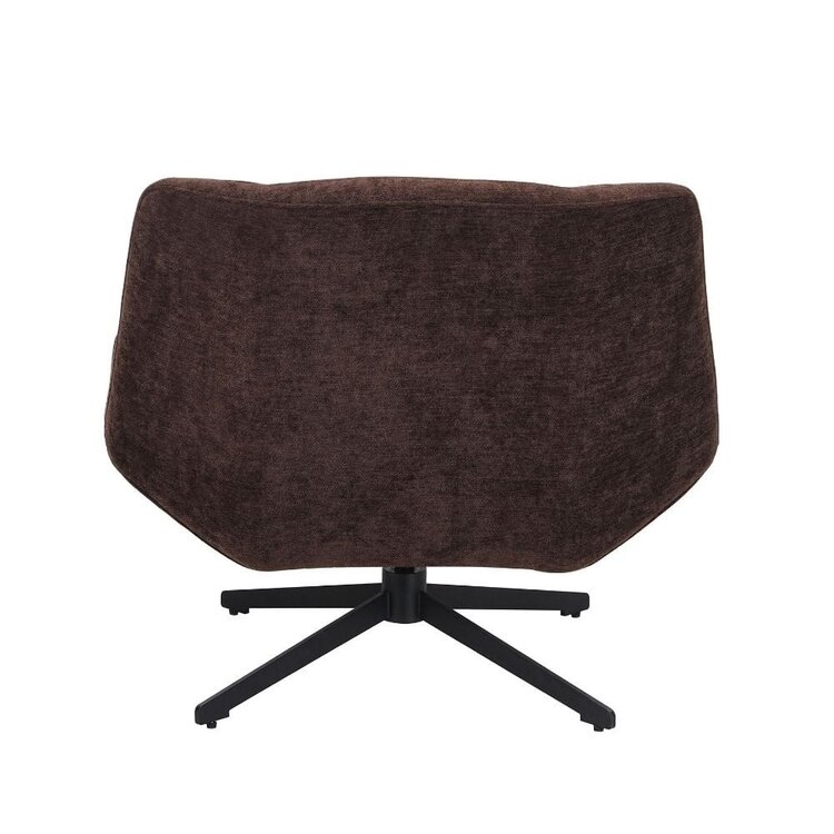Fauteuil Mara pivotant velours brun