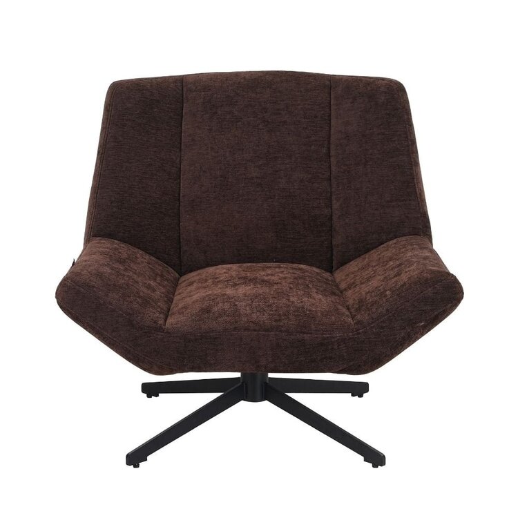 Fauteuil Mara pivotant velours brun