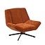 Fauteuil Mara pivotant velours jaune ocre