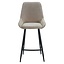 Tabouret de bar Lynn velours beige 71 cm