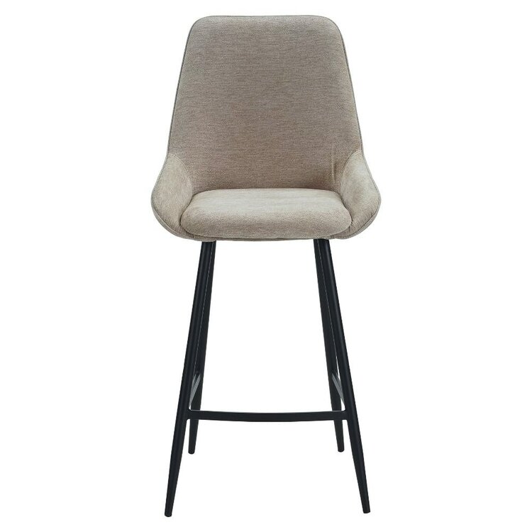 Tabouret de bar Lynn velours beige 71 cm