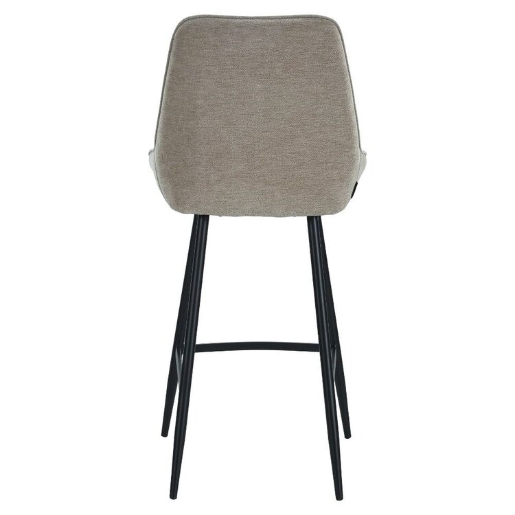 Tabouret de bar Lynn velours beige 71 cm