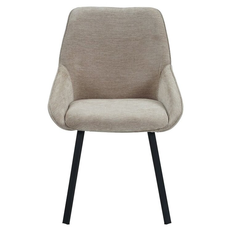 Chaise de salle à manger Lynn velours beige