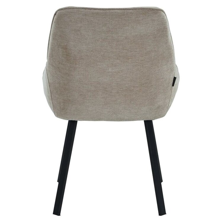 Chaise de salle à manger Lynn velours beige