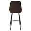 Tabouret de bar Lynn velours brun cm