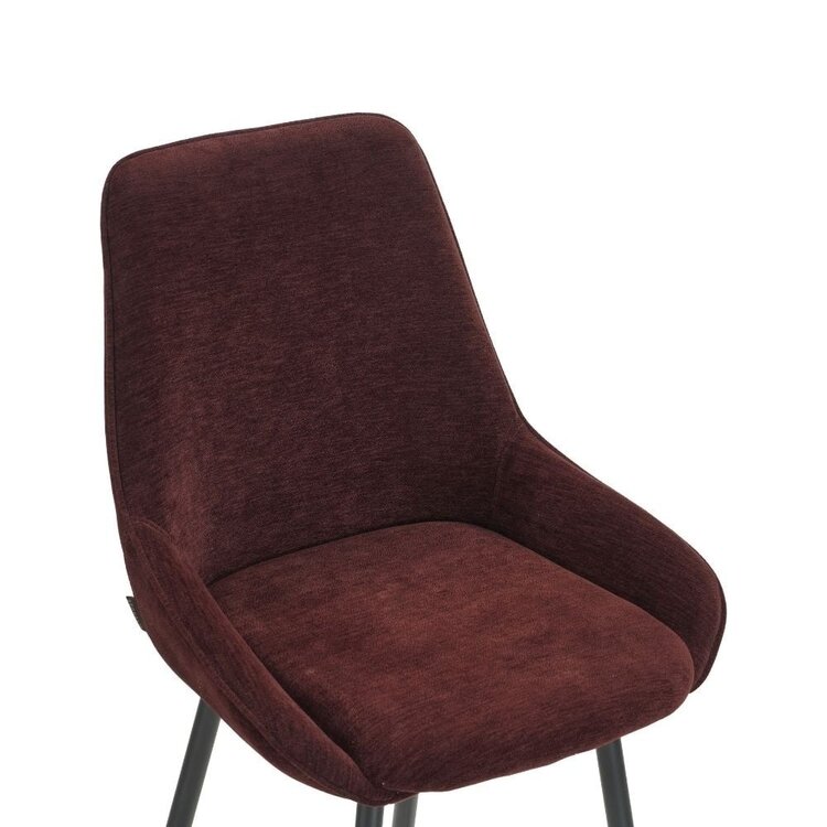 Tabouret de bar Lynn velours violet cm